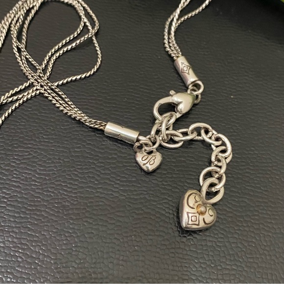 Retired BRIGHTON Venezia Gold/Silver Scrolled Oval Pendant 3-Strand Necklace - Picture 13 of 13